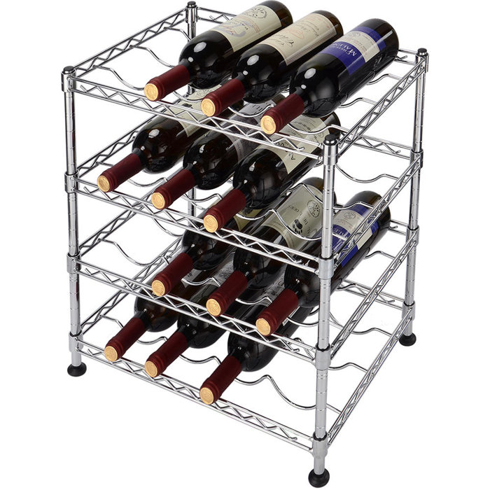 Rebrilliant Wine Rack Storage Organizer Holds 24 Bottles Wines Display Elegant Looking French